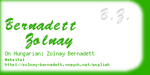 bernadett zolnay business card